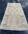 Turkish Mini Rug Oriental Hand Knotted Vintage Rug  1'5'' x  2'10'' #12233