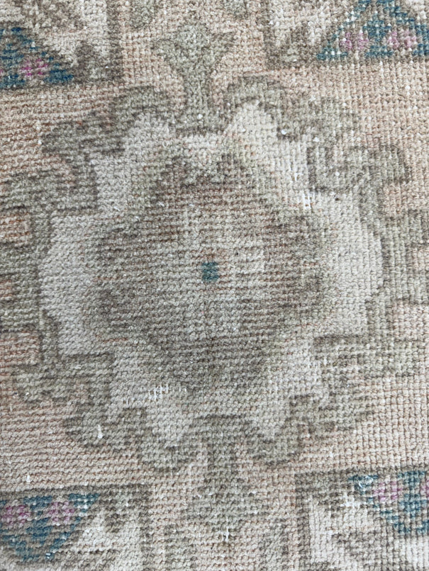 Turkish Mini Rug Oriental Hand Knotted Vintage Rug  1'5'' x  2'10'' #12233