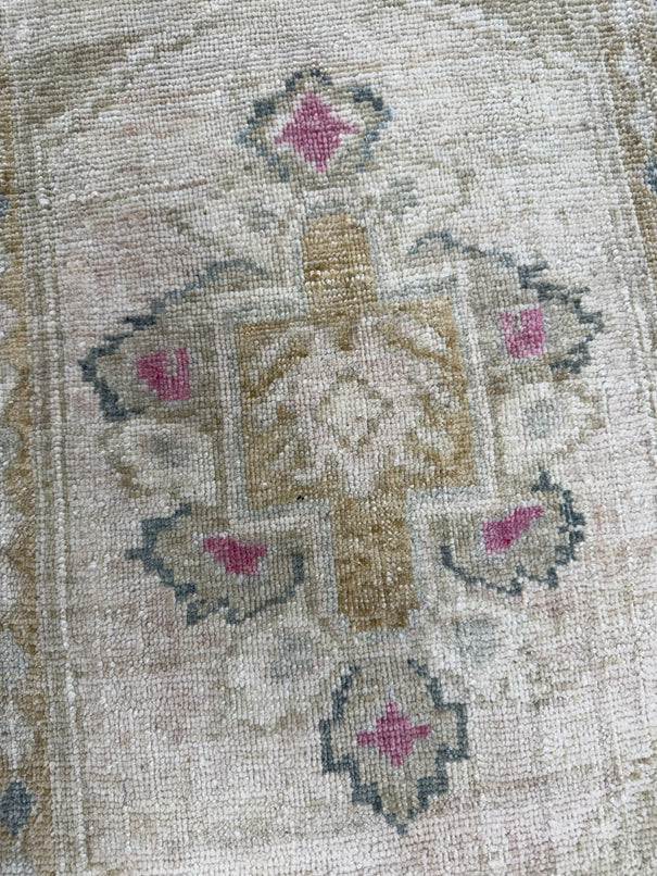 Turkish Mini Rug Oriental Hand Knotted Vintage Rug  1'7'' x  2'6'' #12231