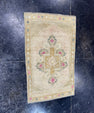 Turkish Mini Rug Oriental Hand Knotted Vintage Rug  1'7'' x  2'6'' #12231