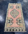 Turkish Mini Rug Oriental Hand Knotted Vintage Rug  1'8'' x  3'4'' #12228