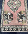 Turkish Mini Rug Oriental Hand Knotted Vintage Rug  1'8'' x  3'4'' #12228