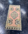 Turkish Mini Rug Oriental Hand Knotted Vintage Rug  1'8'' x  3'4'' #12228