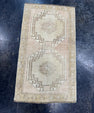 Turkish Mini Rug Oriental Hand Knotted Vintage Rug  1'8'' x  3' #12227