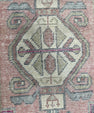Turkish Mini Rug Oriental Hand Knotted Vintage Rug  1'8'' x  3'4'' #12226