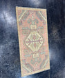 Turkish Mini Rug Oriental Hand Knotted Vintage Rug  1'8'' x  3'4'' #12226