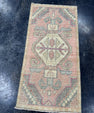 Turkish Mini Rug Oriental Hand Knotted Vintage Rug  1'8'' x  3'4'' #12226