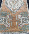 Turkish Mini Rug Oriental Hand Knotted Vintage Rug  1'5'' x  3' #12224