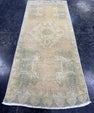 Turkish Mini Rug Oriental Hand Knotted Vintage Rug  1'5'' x  3'4'' #12221