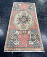 Turkish Mini Rug Oriental Hand Knotted Vintage Rug  1'6'' x  3' #12222