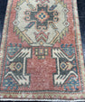 Turkish Mini Rug Oriental Hand Knotted Vintage Rug  1'6'' x  3' #12222