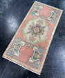 Turkish Mini Rug Oriental Hand Knotted Vintage Rug  1'6'' x  3' #12222