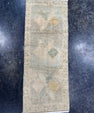Turkish Mini Rug Oriental Hand Knotted Vintage Rug  1'4'' x  3'4'' #12223