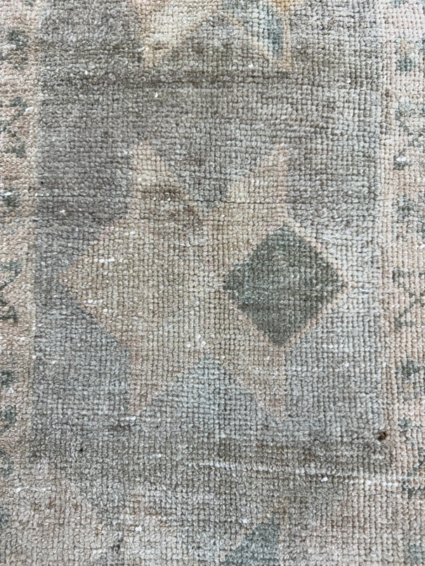 Turkish Mini Rug Oriental Hand Knotted Vintage Rug  1'4'' x  3'4'' #12223