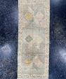Turkish Mini Rug Oriental Hand Knotted Vintage Rug  1'4'' x  3'4'' #12223