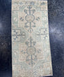Turkish Mini Rug Oriental Hand Knotted Vintage Rug  1'7'' x  3'3'' #12220