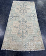 Turkish Mini Rug Oriental Hand Knotted Vintage Rug  1'7'' x  3'3'' #12220