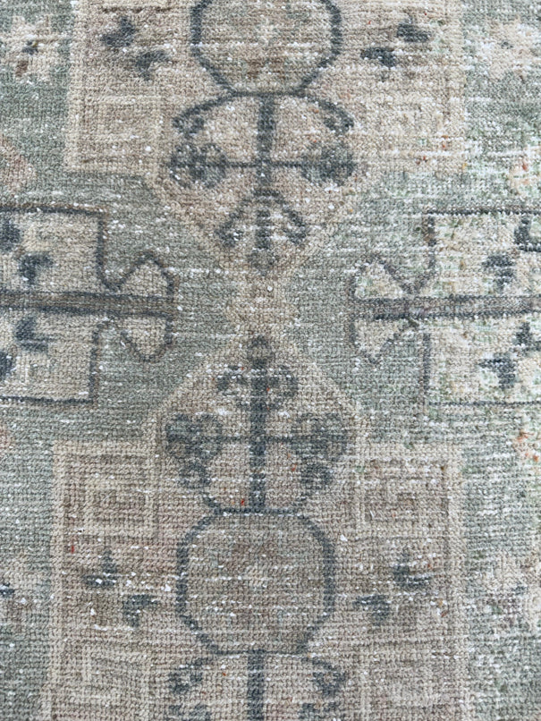Turkish Mini Rug Oriental Hand Knotted Vintage Rug  1'7'' x  3'3'' #12220