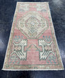 Turkish Mini Rug Oriental Hand Knotted Vintage Rug  1'6'' x  3' #12219