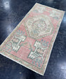 Turkish Mini Rug Oriental Hand Knotted Vintage Rug  1'6'' x  3' #12219