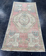 Turkish Mini Rug Oriental Hand Knotted Vintage Rug  1'6'' x  3' #12219