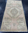 Turkish Mini Rug Oriental Hand Knotted Vintage Rug  1'6'' x  2'11'' #12218