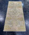 Turkish Mini Rug Oriental Hand Knotted Vintage Rug  1'6'' x  3'1'' #12217