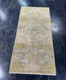 Turkish Mini Rug Oriental Hand Knotted Vintage Rug  1'6'' x  3'1'' #12217