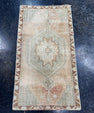 Turkish Mini Rug Oriental Hand Knotted Vintage Rug  1'8'' x  3' #12215