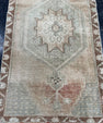 Turkish Mini Rug Oriental Hand Knotted Vintage Rug  1'8'' x  3' #12215