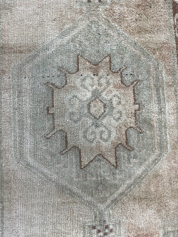 Turkish Mini Rug Oriental Hand Knotted Vintage Rug  1'8'' x  3' #12215