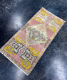 Turkish Mini Rug Oriental Hand Knotted Vintage Rug  1'7'' x  3'3'' #12214