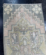 Turkish Mini Rug Oriental Hand Knotted Vintage Rug  1'5'' x  3'2'' #12212