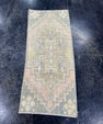 Turkish Mini Rug Oriental Hand Knotted Vintage Rug  1'5'' x  3'2'' #12212