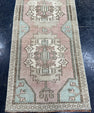 Turkish Mini Rug Oriental Hand Knotted Vintage Rug  1'6'' x  3'5'' #12210