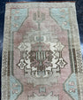 Turkish Mini Rug Oriental Hand Knotted Vintage Rug  1'6'' x  3'5'' #12210