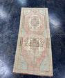 Turkish Mini Rug Oriental Hand Knotted Vintage Rug  1'6'' x  3'5'' #12210