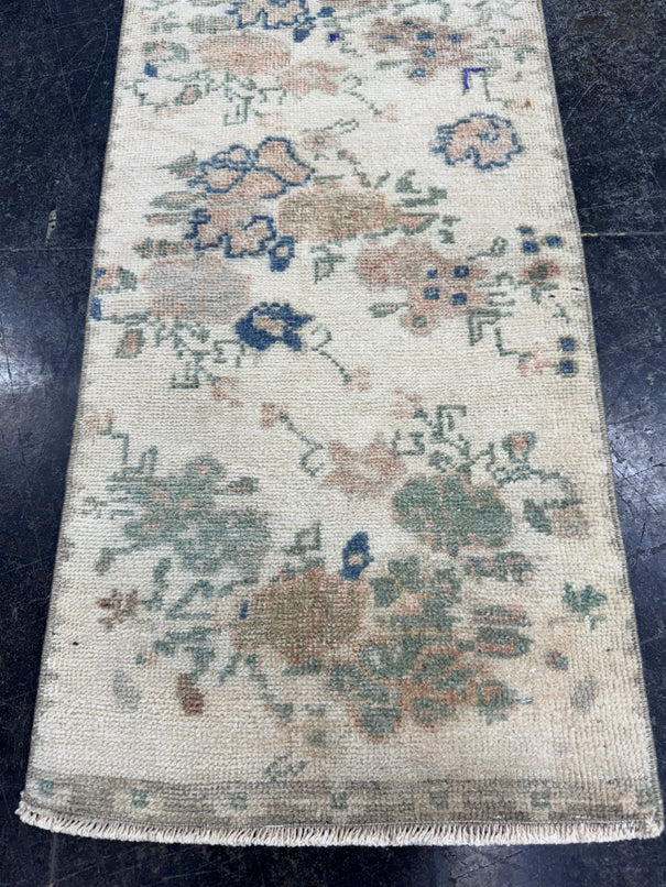 Turkish Mini Rug Oriental Hand Knotted Vintage Rug  1'6'' x  3'2'' #12208