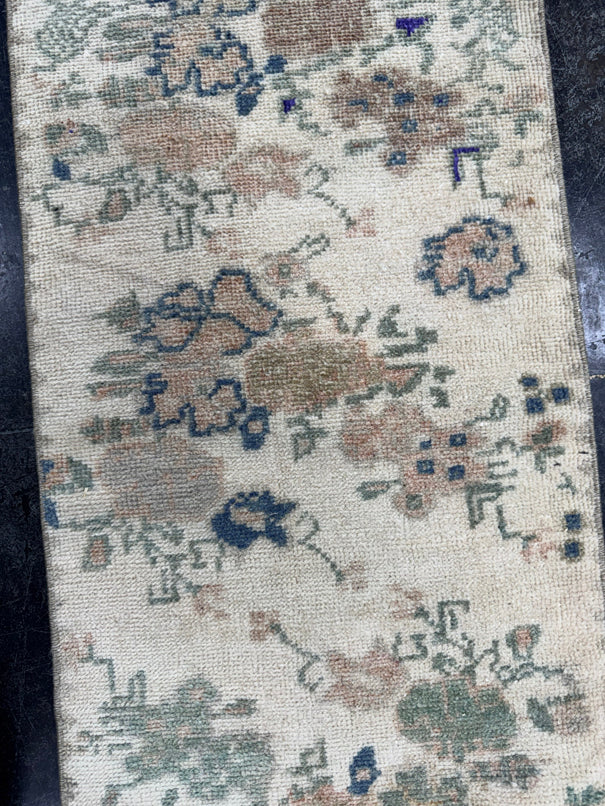 Turkish Mini Rug Oriental Hand Knotted Vintage Rug  1'6'' x  3'2'' #12208