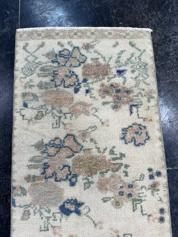 Turkish Mini Rug Oriental Hand Knotted Vintage Rug  1'6'' x  3'2'' #12208