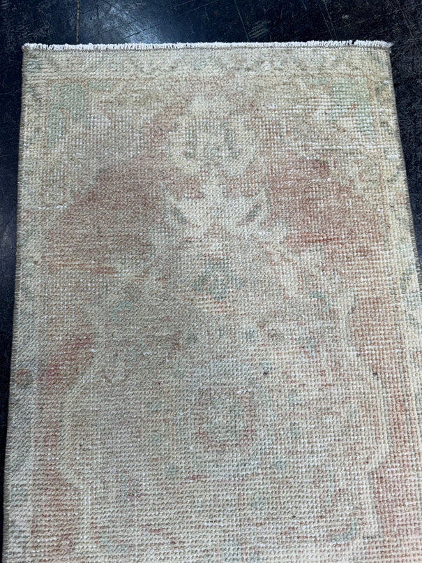 Turkish Mini Rug Oriental Hand Knotted Vintage Rug  1'7'' x  2'11'' #12203