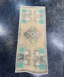Turkish Mini Rug Oriental Hand Knotted Vintage Rug  1'5'' x  3'6'' #12204