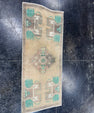 Turkish Mini Rug Oriental Hand Knotted Vintage Rug  1'5'' x  3'6'' #12204