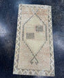 Turkish Mini Rug Oriental Hand Knotted Vintage Rug  1'8'' x  3'2'' #12205