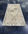 Turkish Mini Rug Oriental Hand Knotted Vintage Rug  1'8'' x  3'2'' #12205
