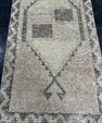 Turkish Mini Rug Oriental Hand Knotted Vintage Rug  1'8'' x  3'2'' #12205