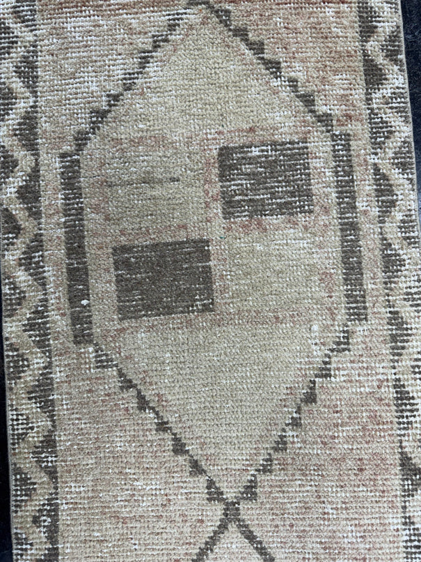 Turkish Mini Rug Oriental Hand Knotted Vintage Rug  1'8'' x  3'2'' #12205