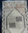 Turkish Mini Rug Oriental Hand Knotted Vintage Rug  1'8'' x  3'2'' #12205