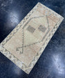 Turkish Mini Rug Oriental Hand Knotted Vintage Rug  1'8'' x  3'2'' #12205