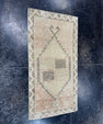 Turkish Mini Rug Oriental Hand Knotted Vintage Rug  1'8'' x  3'2'' #12205